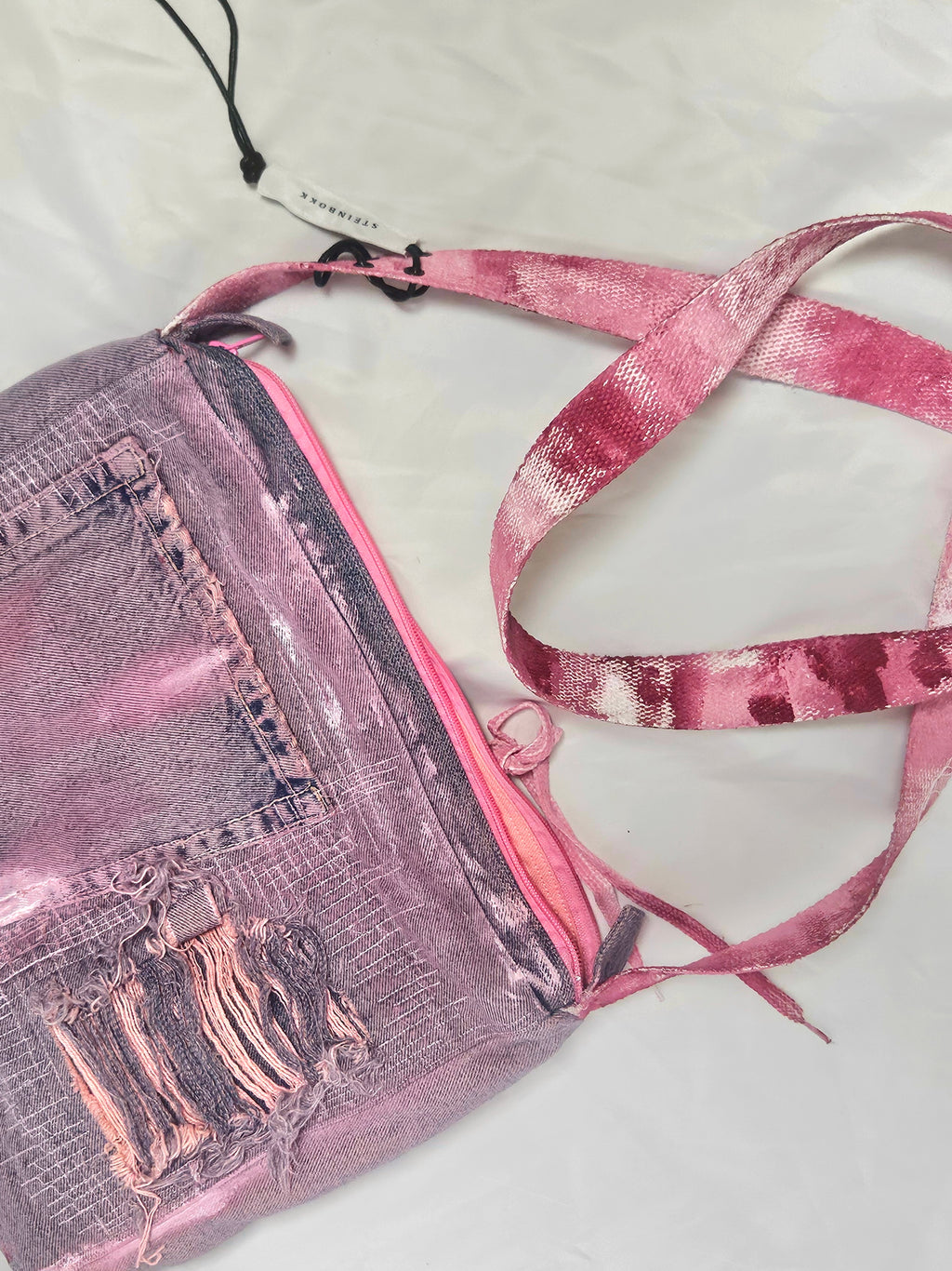 Pink tape slingbag