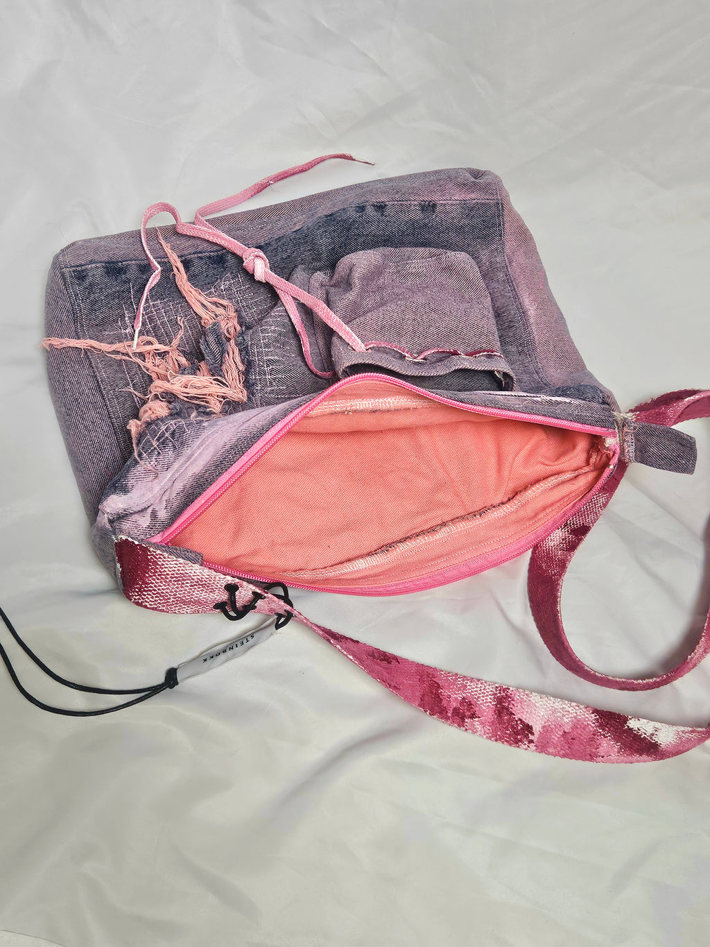 Pink tape slingbag