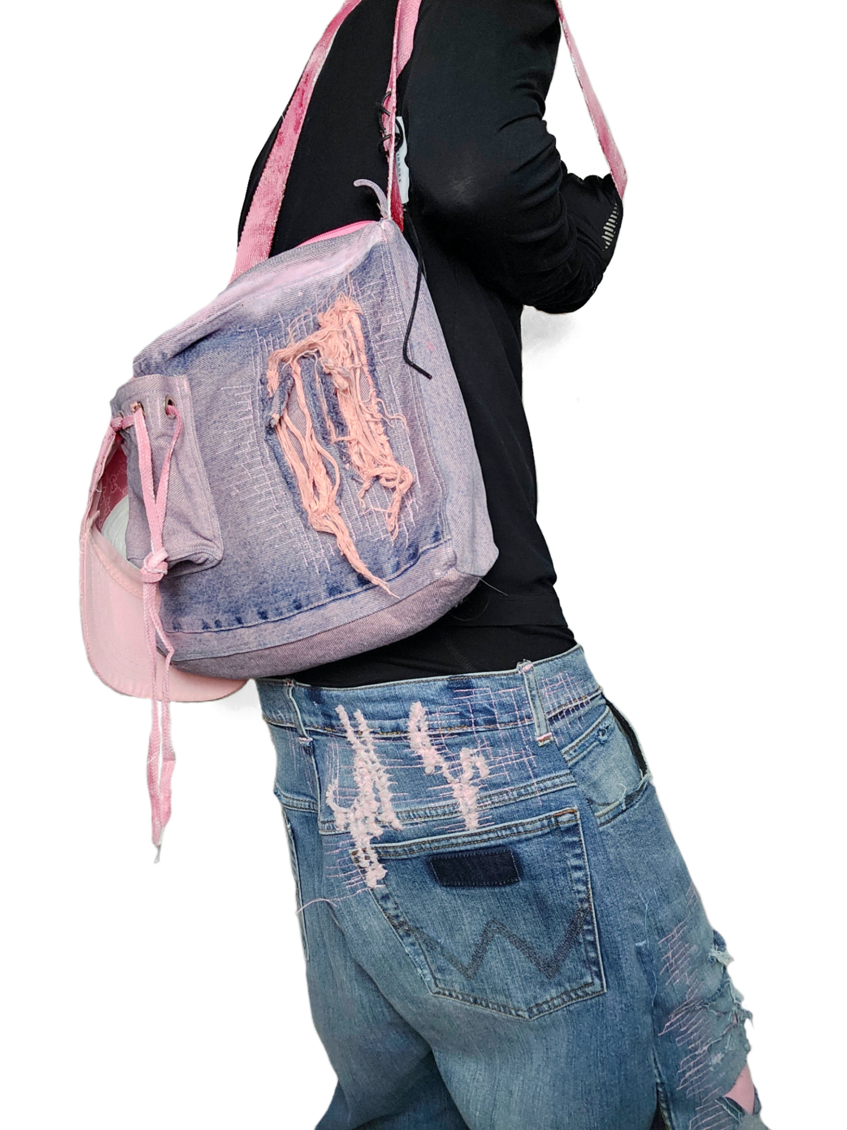 Pink tape slingbag