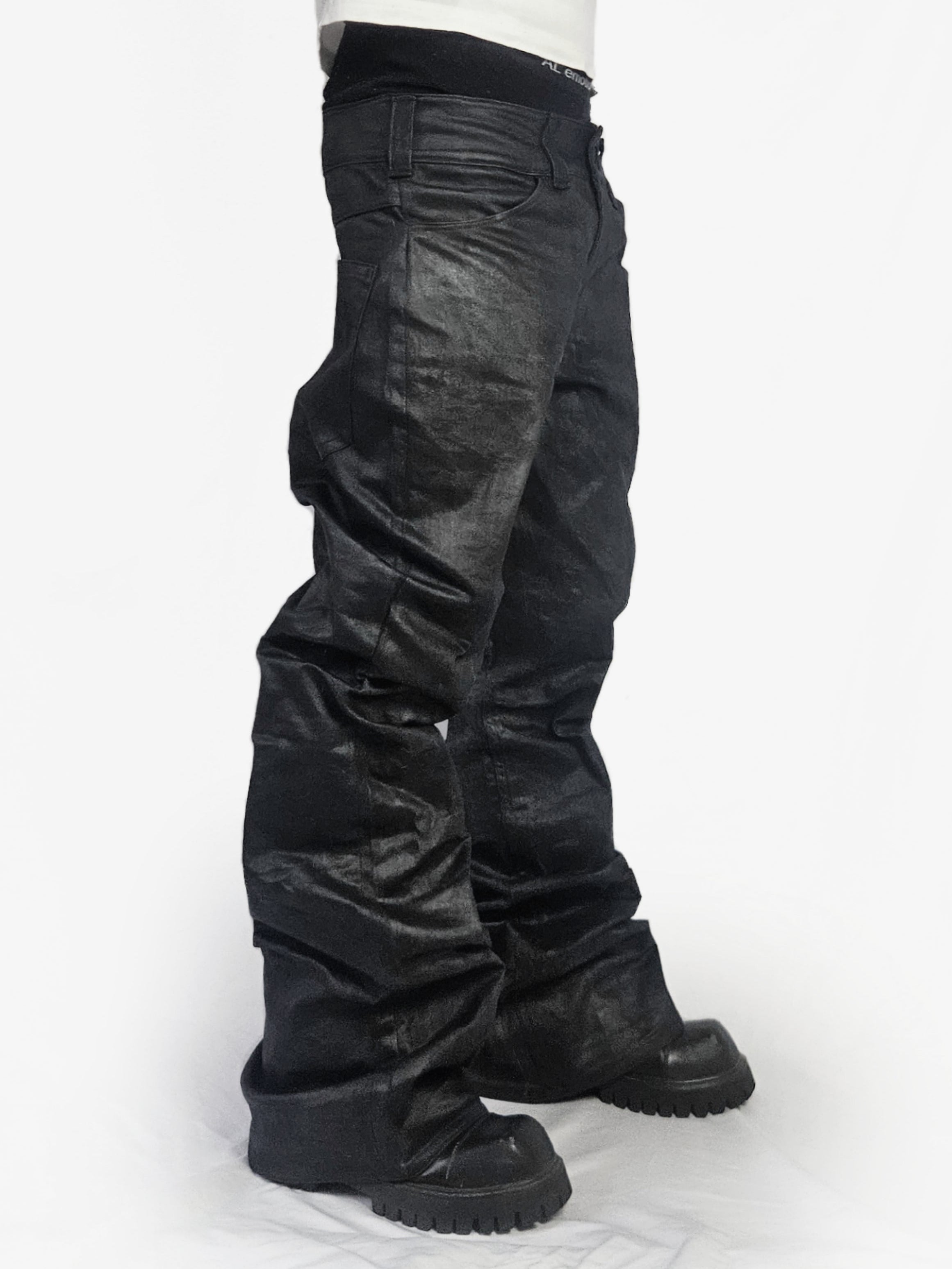 Midnight waxed denim